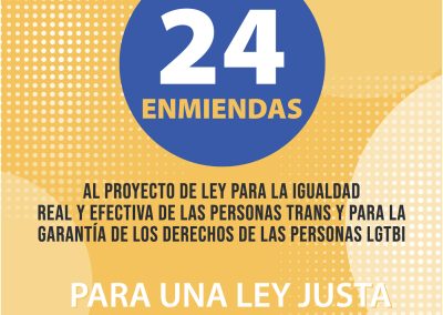 24 Enmiendas a la Ley Trans para una ley justa que no vulnere derechos