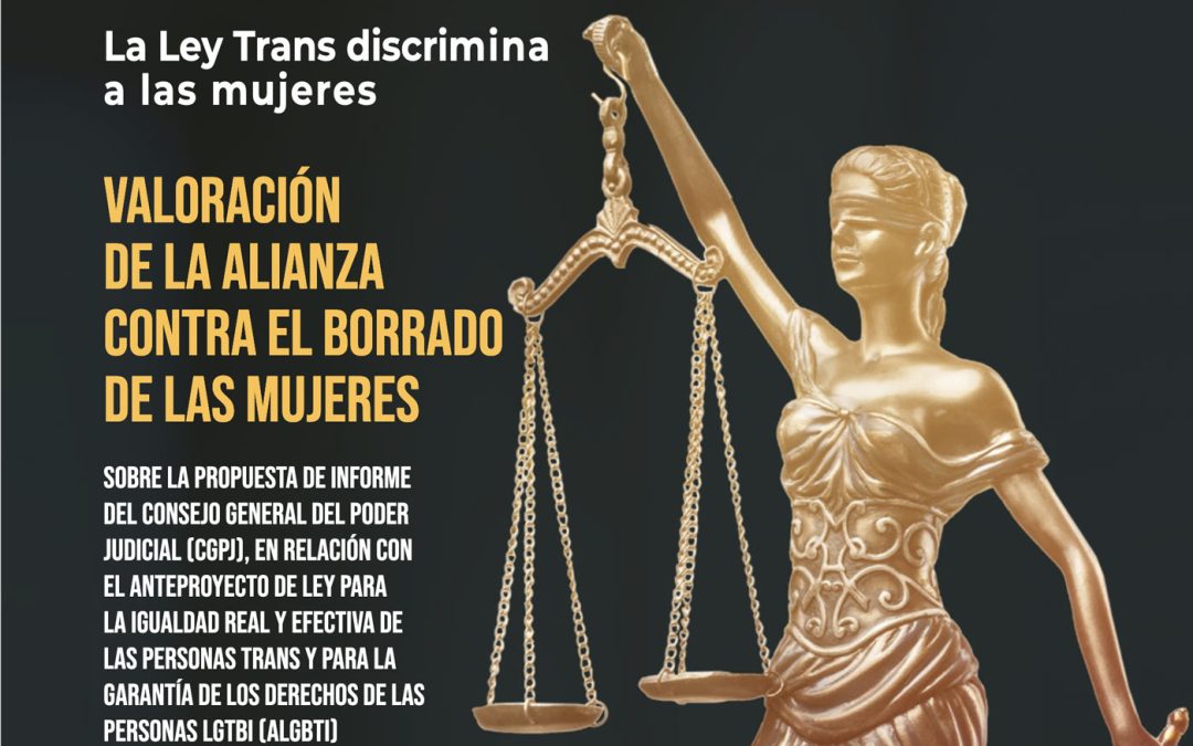 Valoración de la ACBM del informe del CGPJ, al Anteproyecto de ley Trans