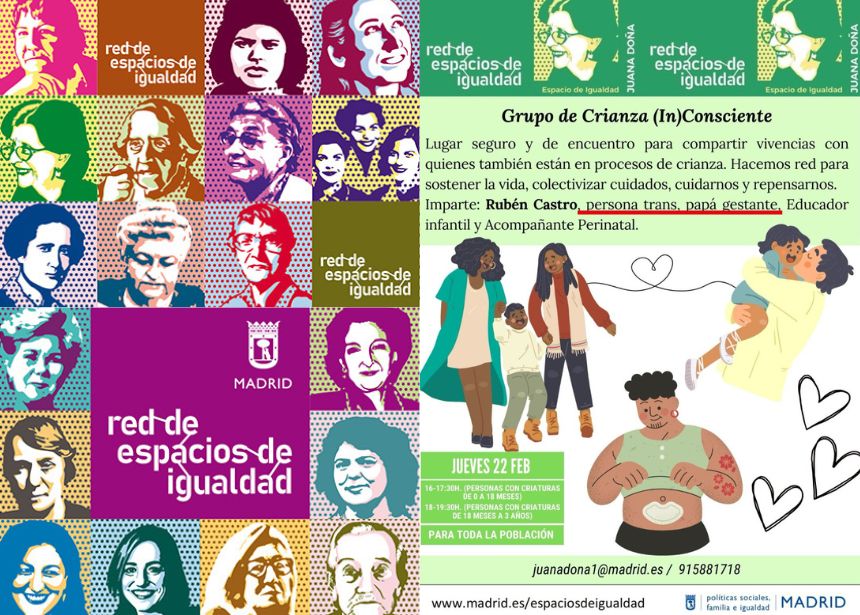 Feministas piden al alcalde Almeida que suspenda una actividad dirigida al adoctrinamiento de madres y padres de menores de 0 a 3 años.
