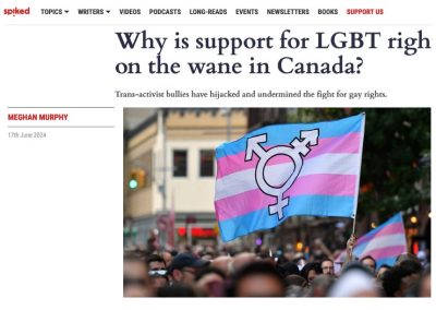 Meghan Murphy: ¿Por qué está disminuyendo el apoyo a los derechos LGBT en Canadá?