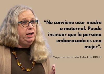 Decir madre es estigmatizante. Departamento de Salud de EE.UU