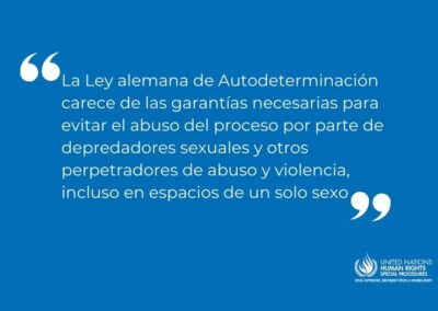 Alemania: La ley de autoidentificación de sexo no aborda las consecuencias para las mujeres y las niñas