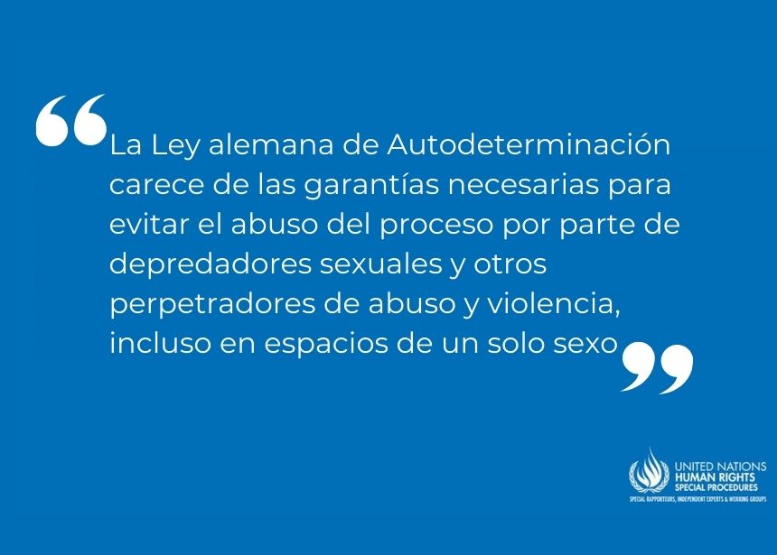 Alemania: La ley de autoidentificación de sexo no aborda las consecuencias para las mujeres y las niñas