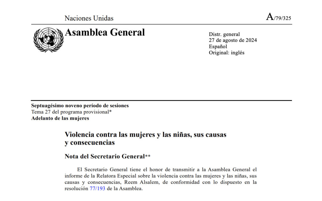 Violencia contra las mujeres y las niñas, sus causas y consecuencias