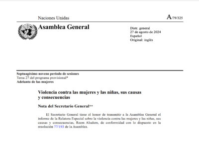 Violencia contra las mujeres y las niñas, sus causas y consecuencias