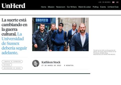Kathleen Stock: La suerte está cambiando en la guerra cultural. La Universidad de Sussex debería avanzar.