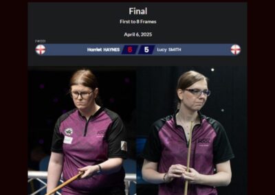 No hubo mujeres en la final de billar femenino